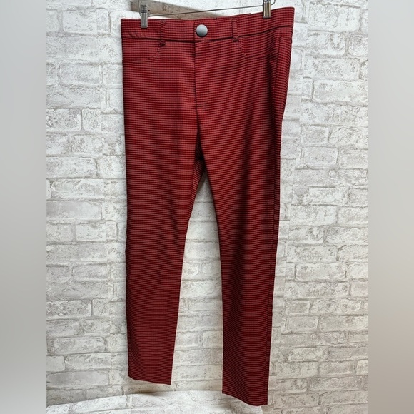 Zara‎ red and black hi-rise stretch pants women’s XL NWT - Picture 1 of 9